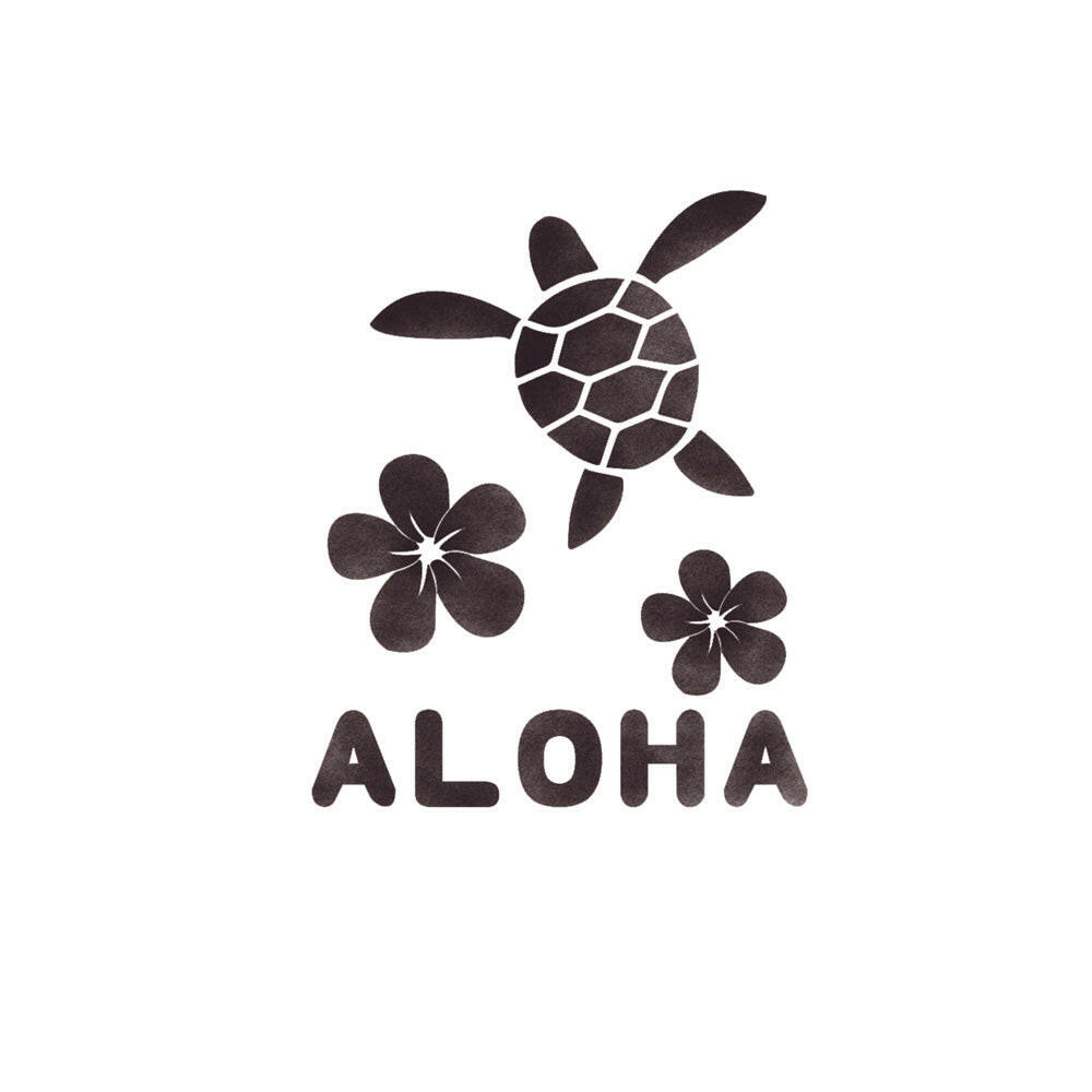 ハワイアンデザインTシャツ HONU PLMERIA ユニセックスサイズ.