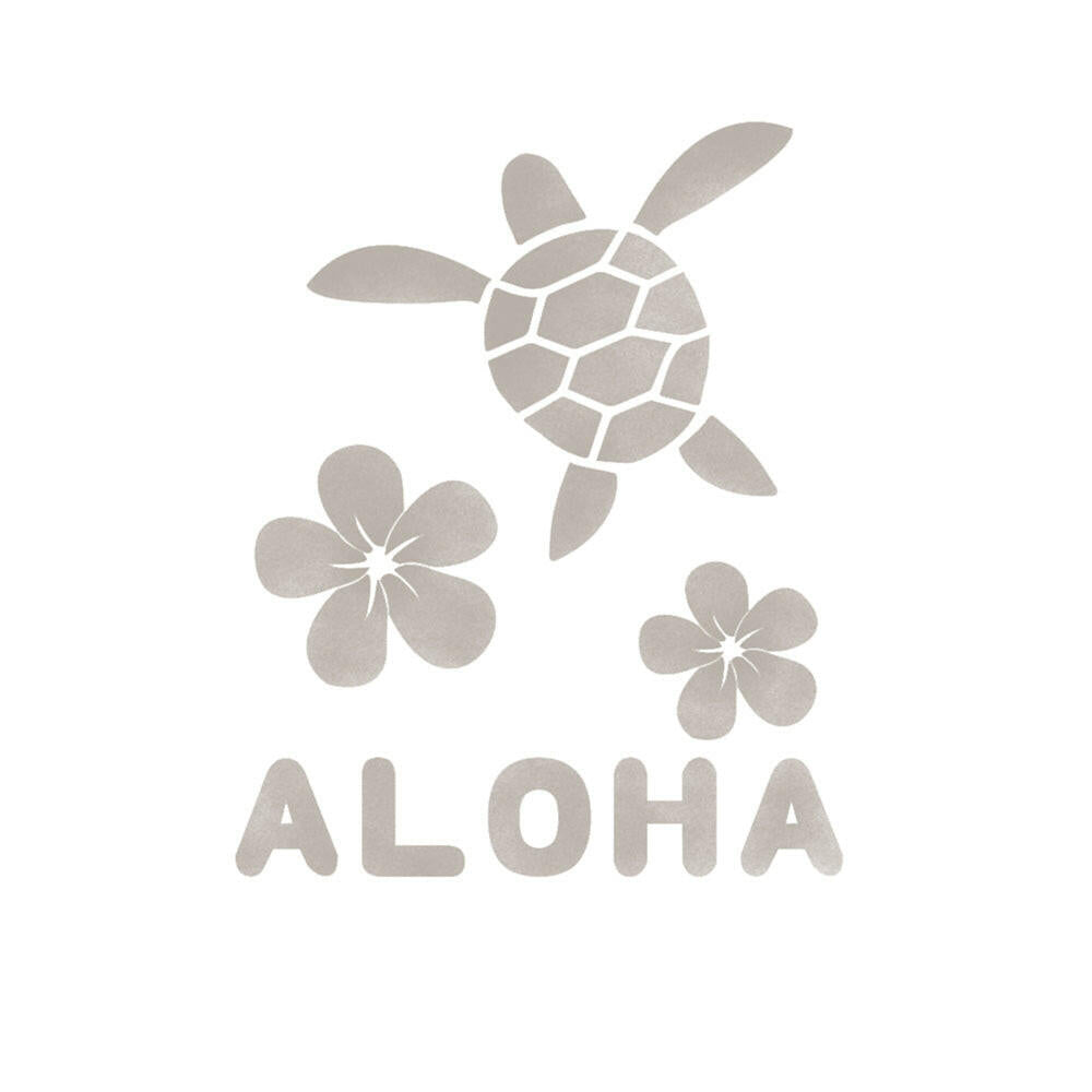 ハワイアンデザインTシャツ HONU PLMERIA アッシュカラー ユニセックスサイズ ユニセックスサイズ