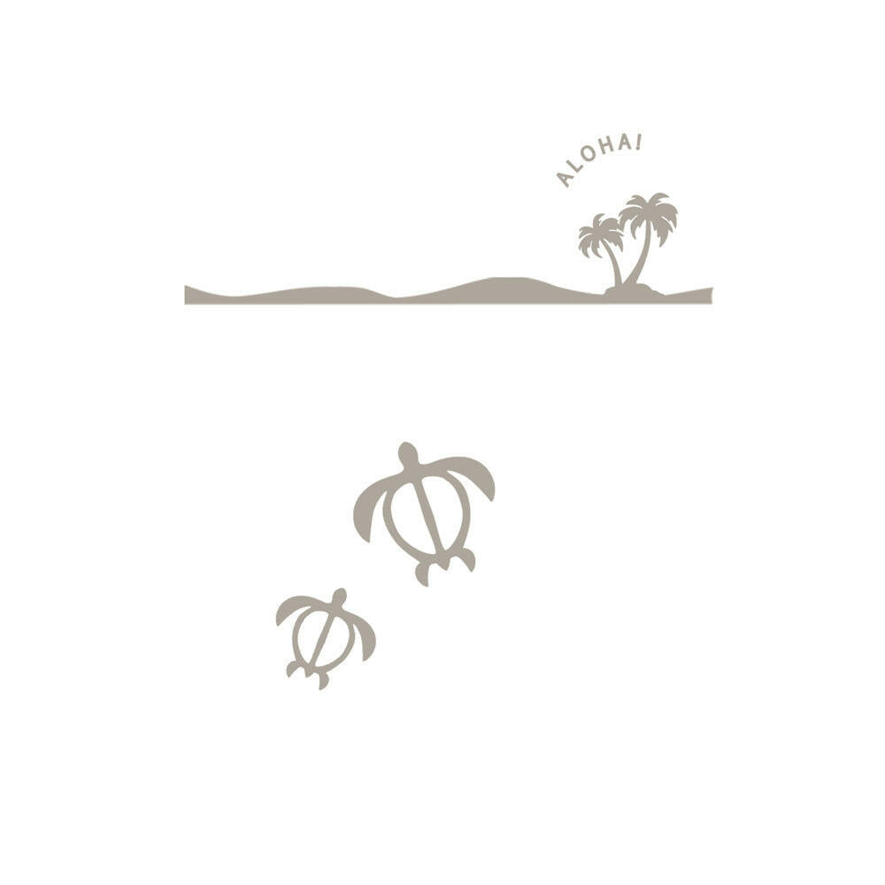 ハワイアンデザインTシャツ HONU PALM ASH ユニセックスサイズ
