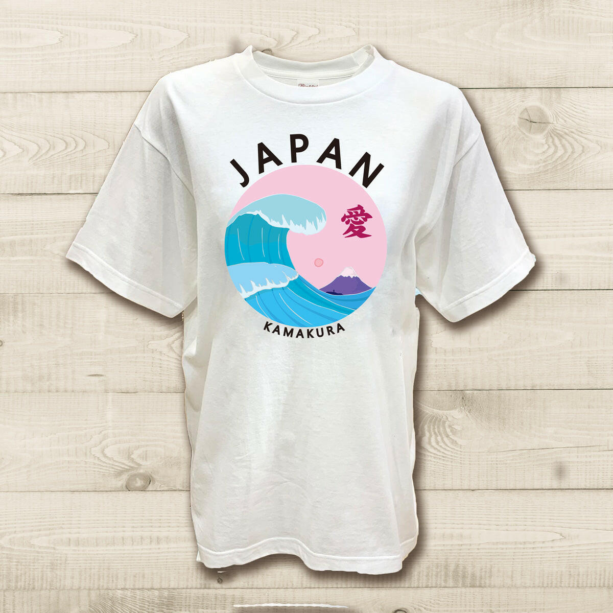 ハワイアンデザインTシャツ FUGAKU KAMAKURA ユニセックスサイズ.