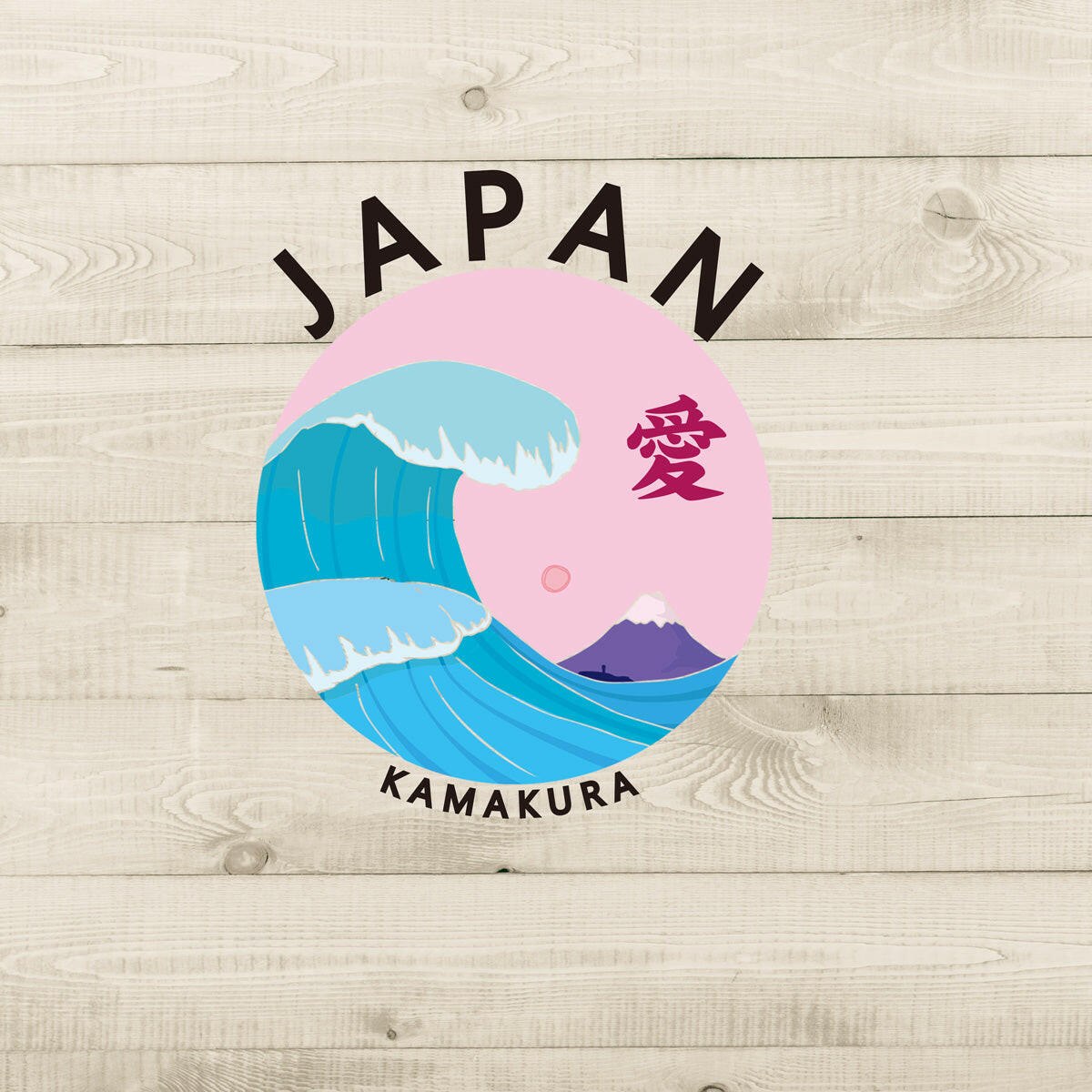 ハワイアンデザインTシャツ FUGAKU KAMAKURA ユニセックスサイズ.