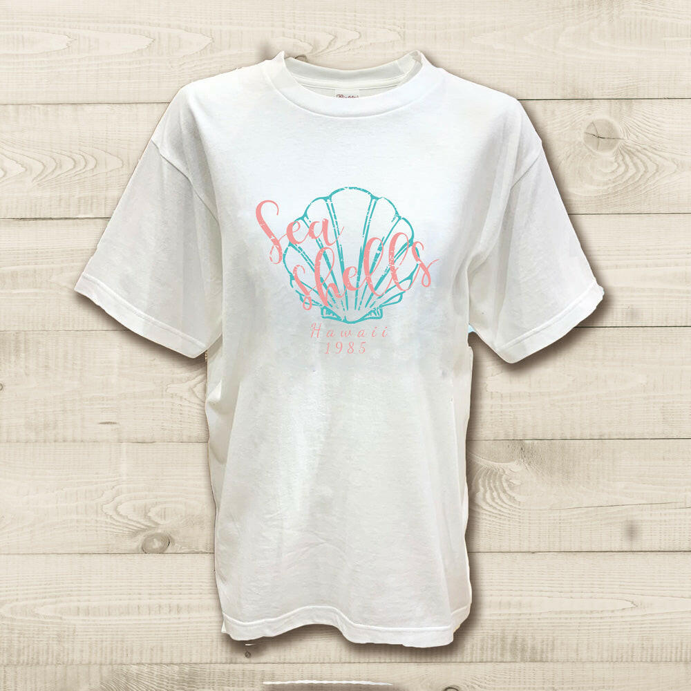 ハワイアンデザインTシャツ SHELL1985 ユニセックスサイズ.