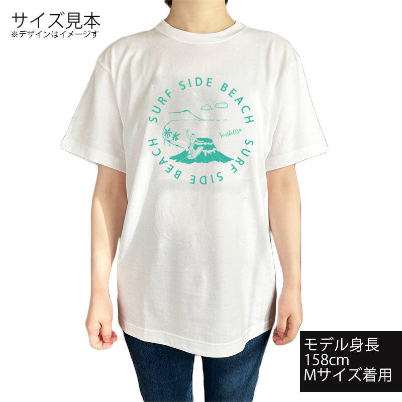 ハワイアンデザインTシャツ WAIKIKI SURF GREEN ユニセックスサイズ