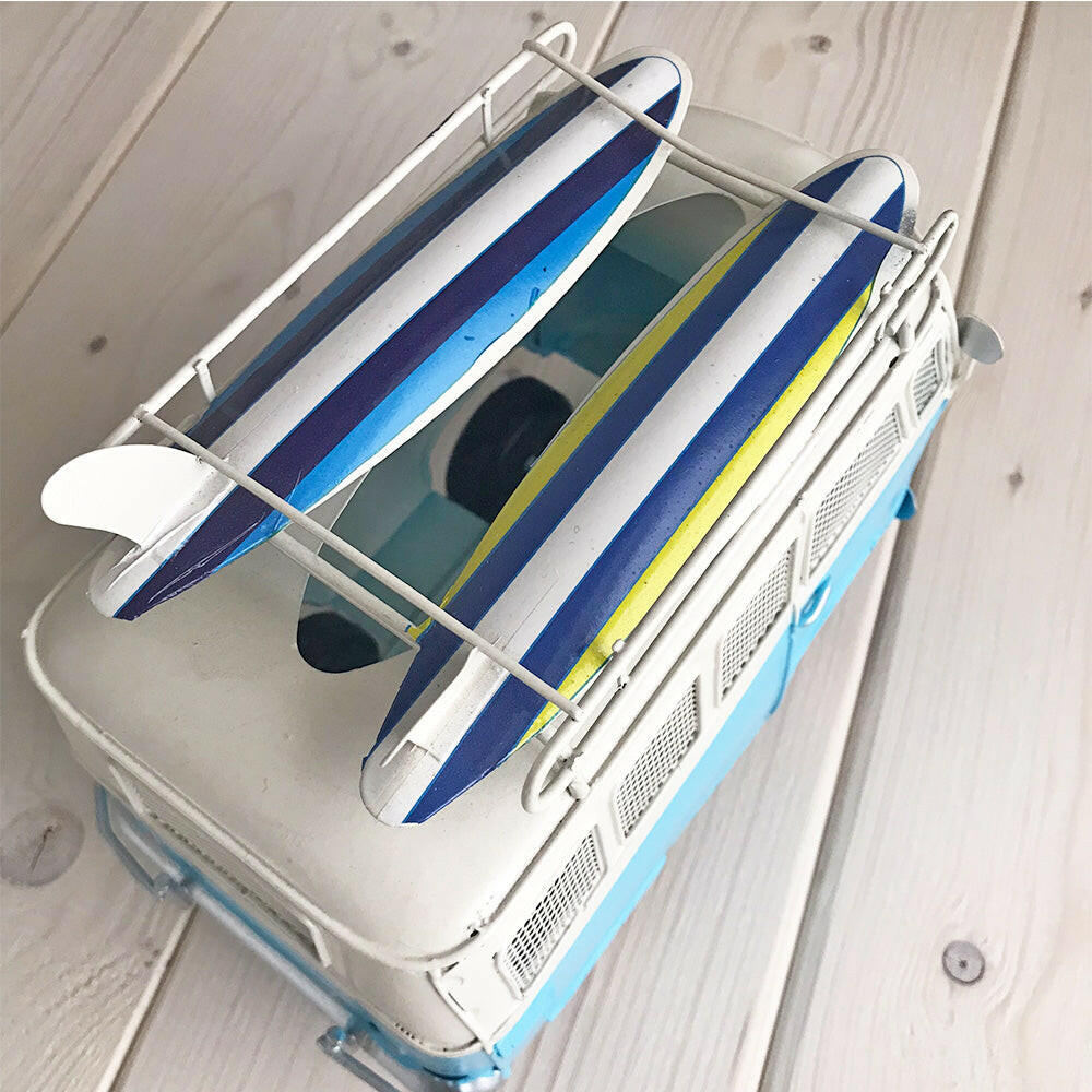 ブリキのワーゲンバス ティッシュボックス BLUE