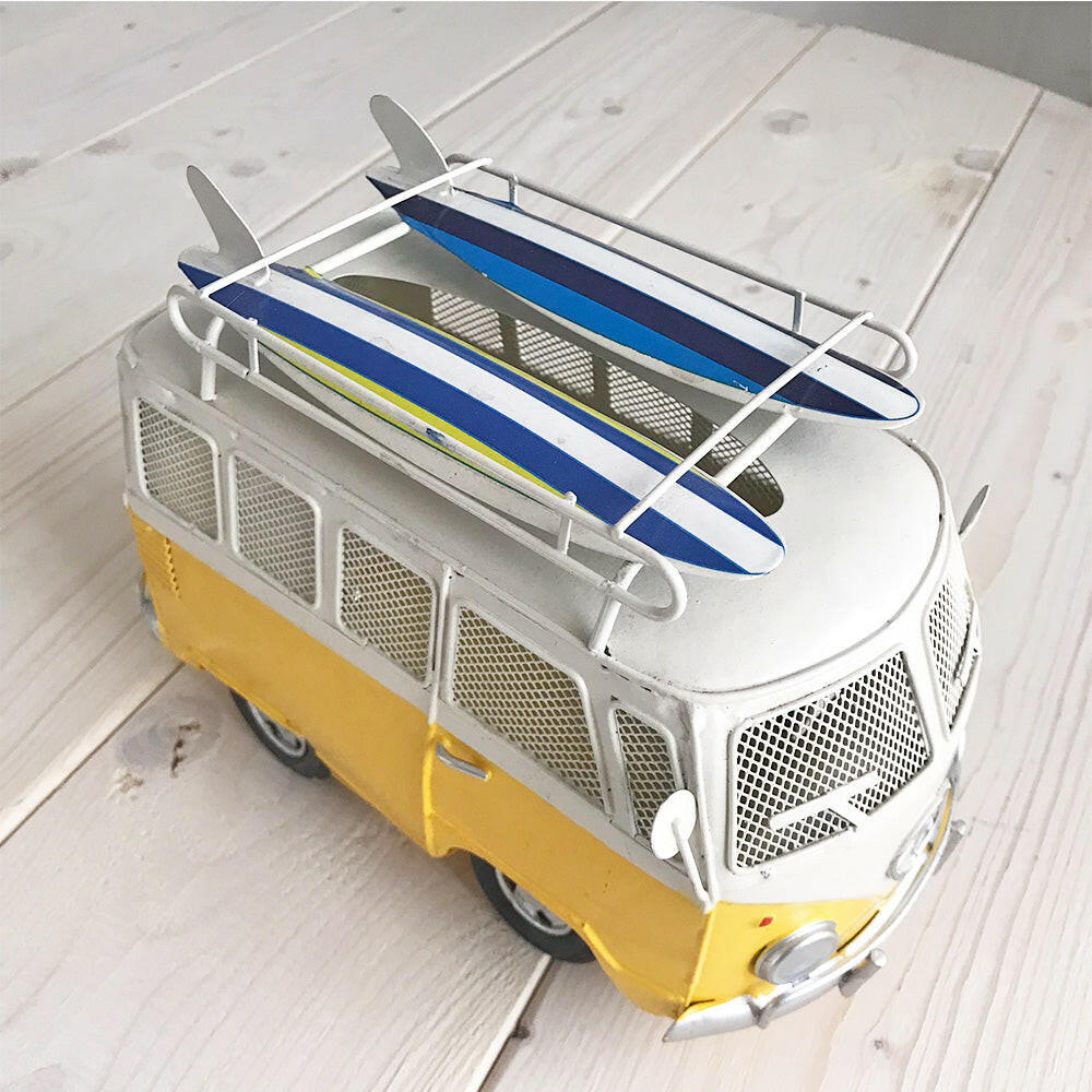 ブリキのワーゲンバス ティッシュボックス YELLOW