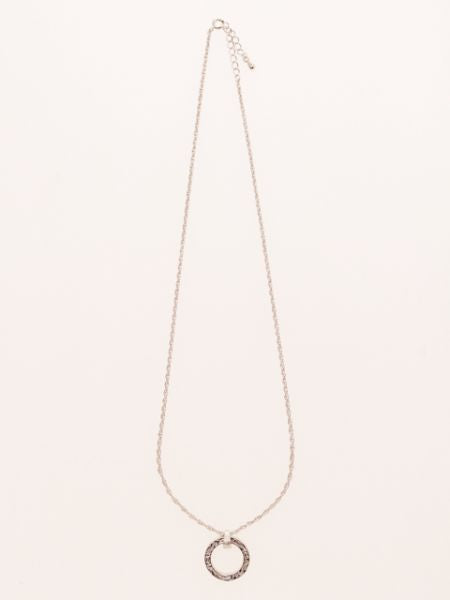 HAWAIIAN NECKLACE CIRCLE SCROLL　SILVER
