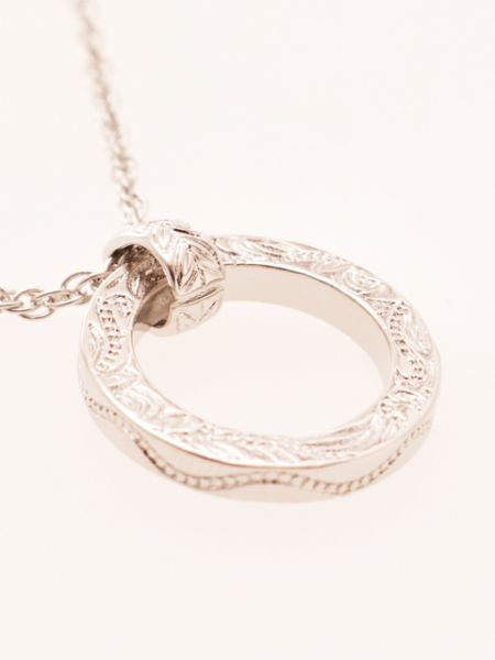 HAWAIIAN NECKLACE CIRCLE SCROLL　SILVER