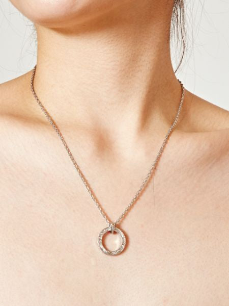 HAWAIIAN NECKLACE CIRCLE SCROLL　SILVER