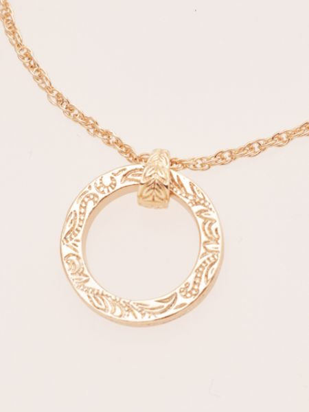 HAWAIIAN NECKLACE CIRCLE SCROLL　GOLD
