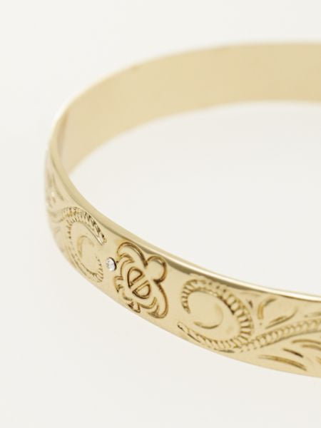 HAWAIIAN BANGLE　HONU SCROLL　GOLD