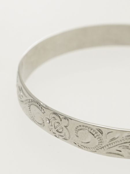 HAWAIIAN BANGLE　HONU SCROLL　SILVER
