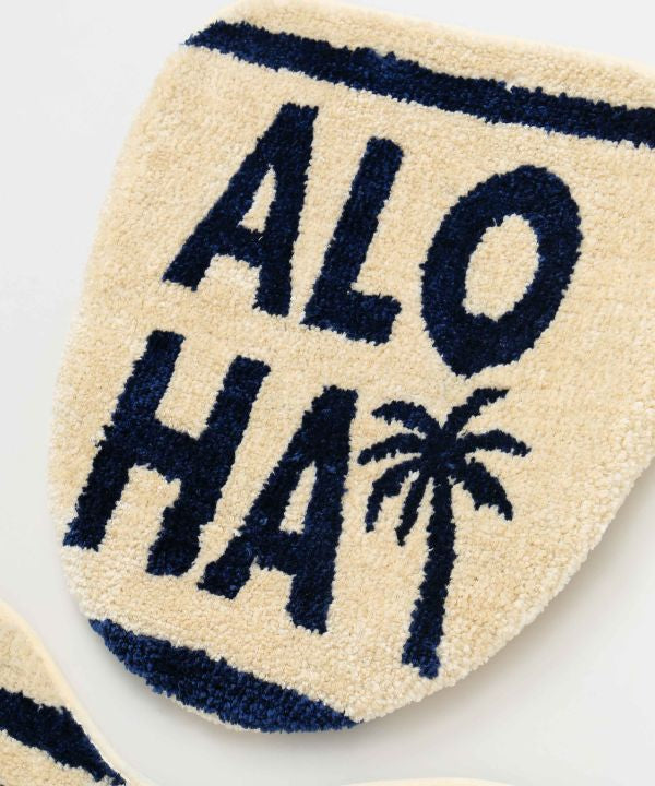 HAWAIIAN TOILET MAT COVER SURF BUS BEIGE