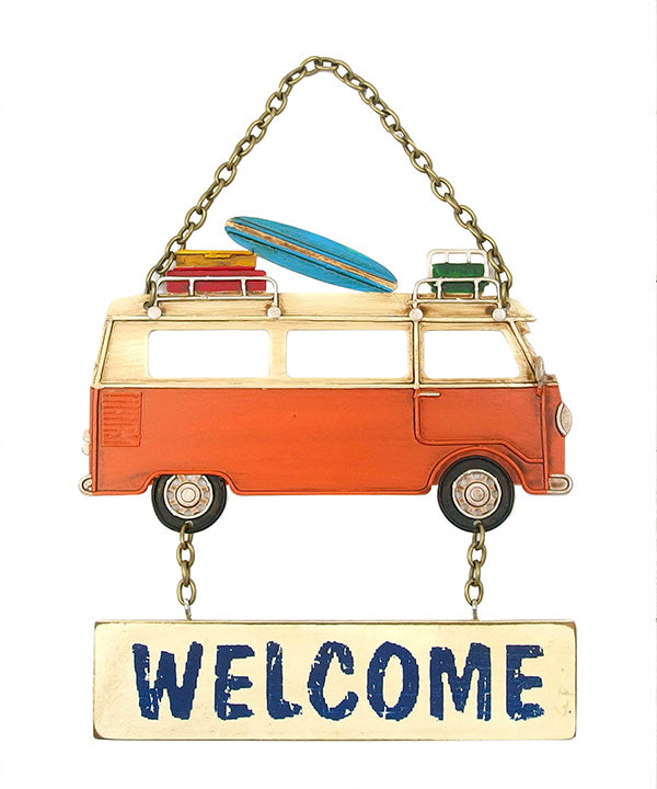 ブリキのウェルカムボード ワーゲンバス