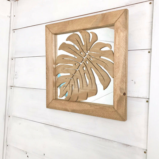 HAWAIINA WOOD MIRROR Monstera