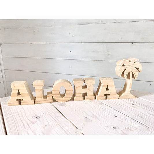 ハワイアン木製ロゴスタンド