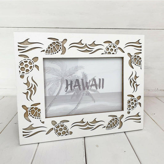 HAWAIIAN WHITE WOOD PHOTO FLAME　HONU