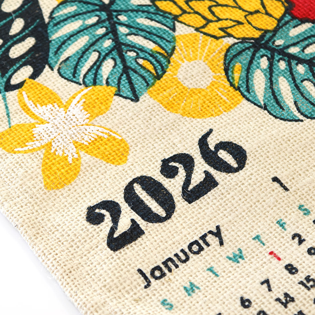 ハワイアンカレンダー2026 ジュート おしゃれ