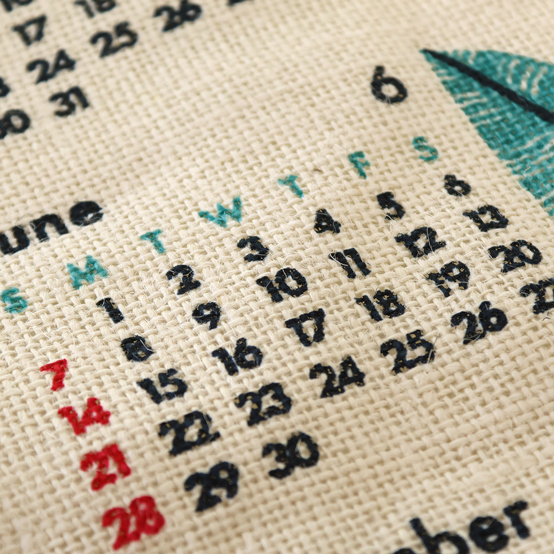 ハワイアンカレンダー2026 ジュート おしゃれ