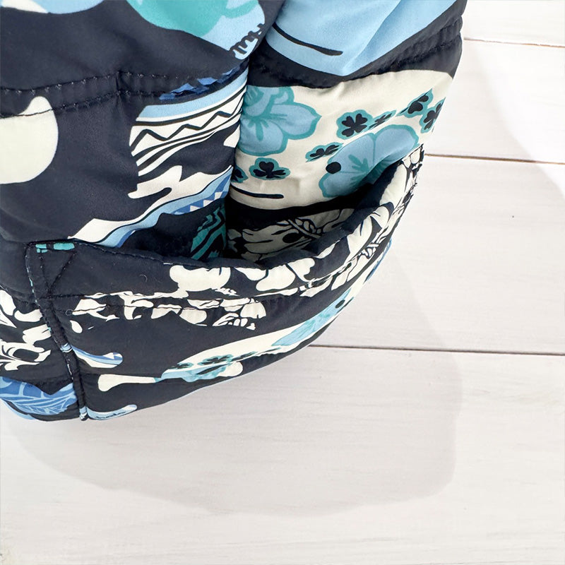 中綿プリントキルティングトートバッグ 内ポケット付き