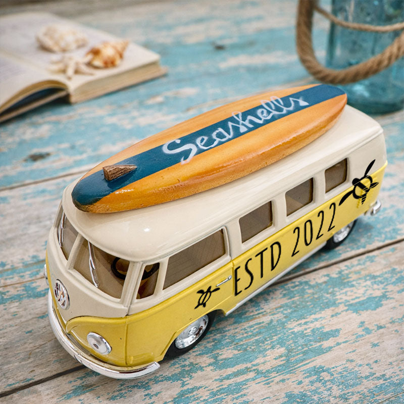 名前入れ ハワイアン ワーゲンバス サプライズ 記念品 贈り物 開店祝い 誕生日 サーファー