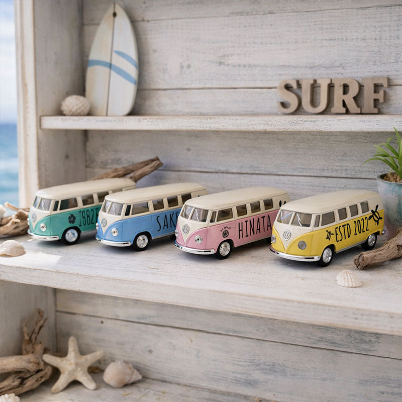 名前入れ ハワイアン ワーゲンバス サプライズ 記念品 贈り物 開店祝い 誕生日 サーファー