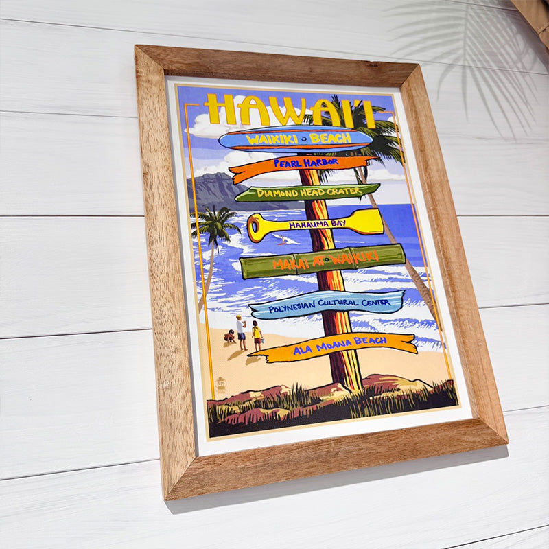 ハワイアンアートパネル ポスターフレーム