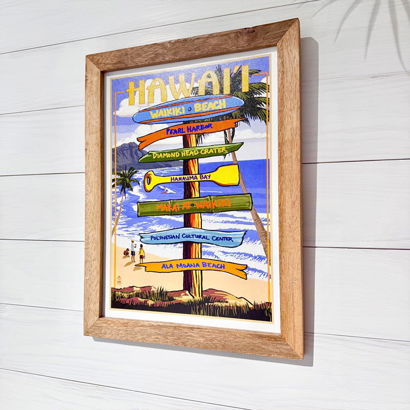 ハワイアンアートパネル ポスターフレーム