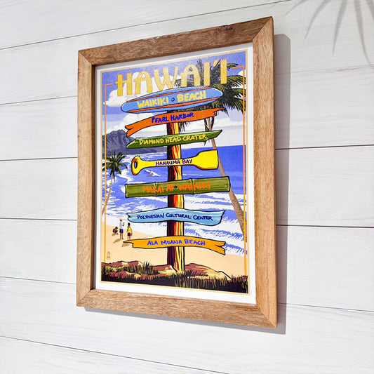 ハワイアンアートパネル ポスターフレーム
