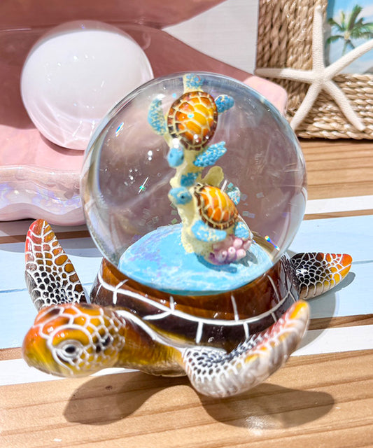 ホヌ／スノードーム／ハワイアン／インテリア／亀／置物／癒し／海
