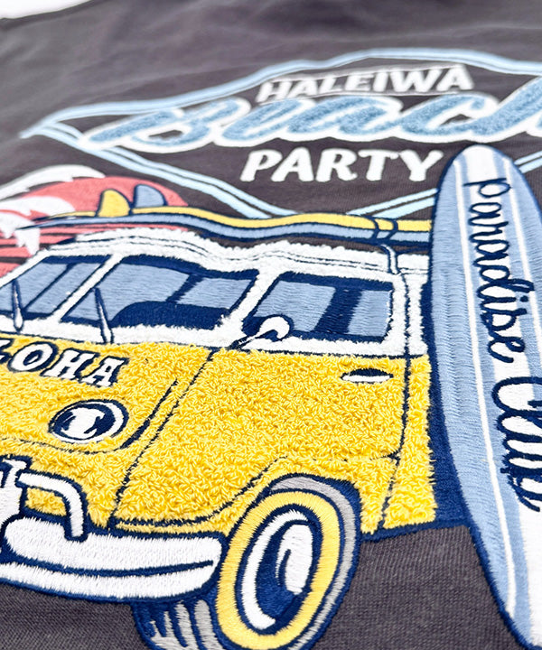 ハワイ ハレイワビーチ ワーゲンバス デザイン 半袖Tシャツ ノースショア ハワイアンTシャツ