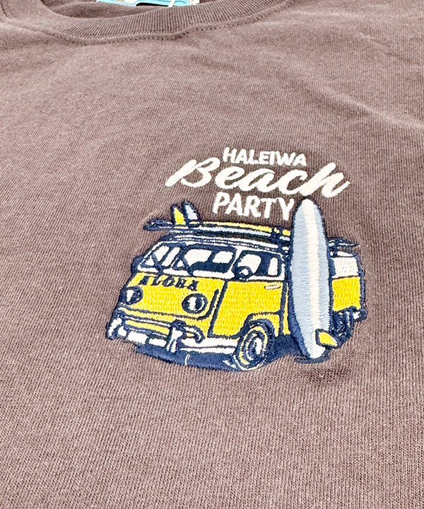 ハワイ ハレイワビーチ ワーゲンバス デザイン 半袖Tシャツ ノースショア ハワイアンTシャツ