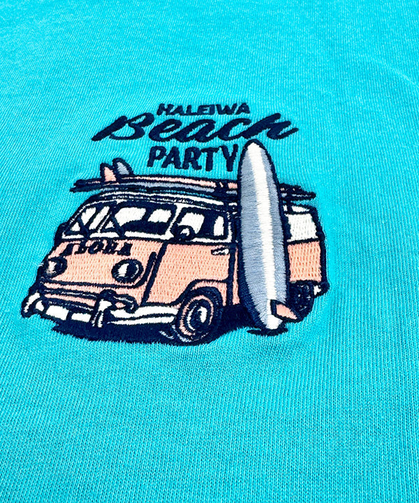 ハワイ ハレイワビーチ ワーゲンバス デザイン 半袖Tシャツ ノースショア ハワイアンTシャツ