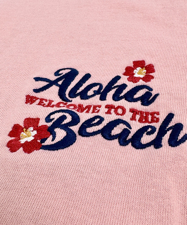 ハワイ アロハ Welcome to the Beach ティキ デザイン 半袖Tシャツ ホワイト ハワイアンTシャツ