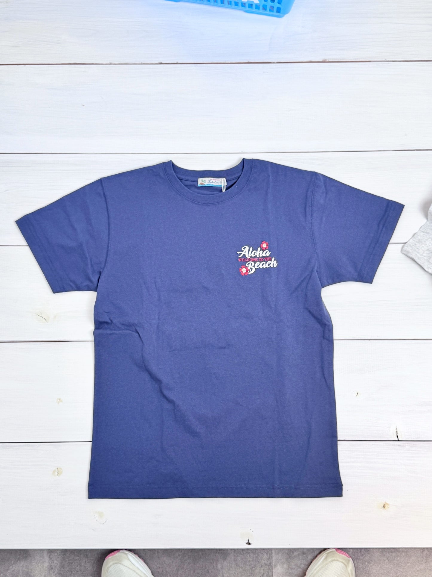 Hula Lani Hawaii T-Shirt TIKI  NAVY
