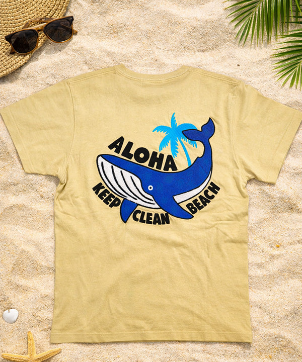 Hula Lani Hawaii T-Shirt WHALE  YELLOW