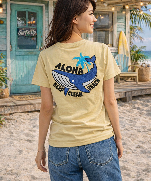 Hula Lani Hawaii T-Shirt WHALE  YELLOW