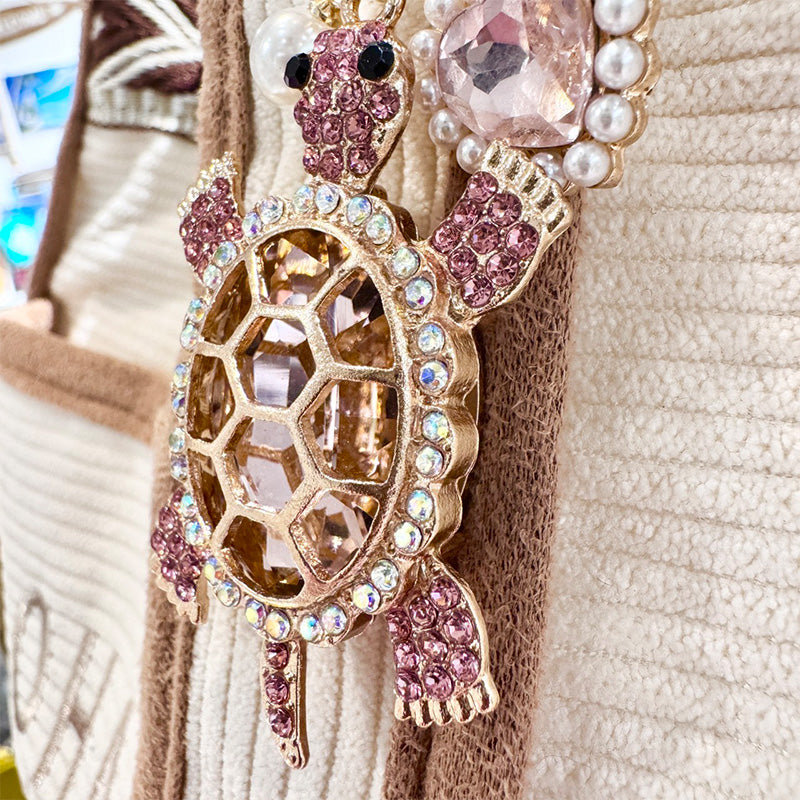 ウミガメのキーホルダー ジュエリー調