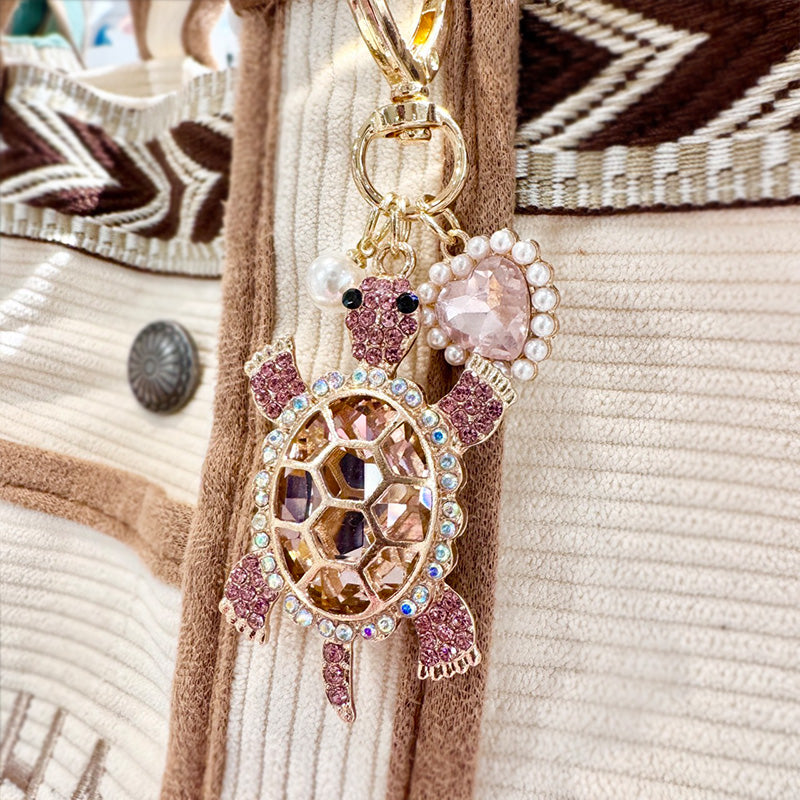 ウミガメのキーホルダー ジュエリー調