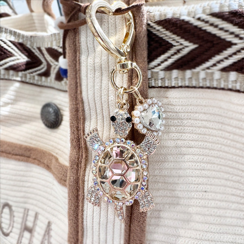 ウミガメのキーホルダー ジュエリー調