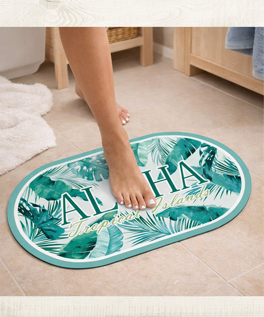 珪藻土マット／バスマット／ハワイアン／玄関／吸水／滑り止め