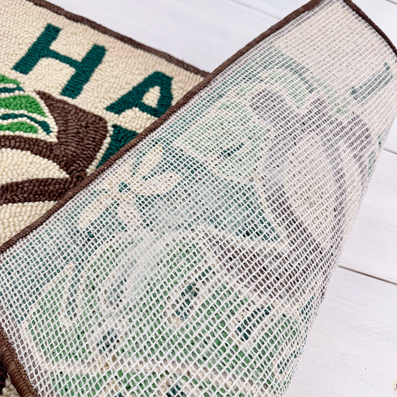 玄関マット ハワイ柄 パイルマット｜滑り止め ふかふか