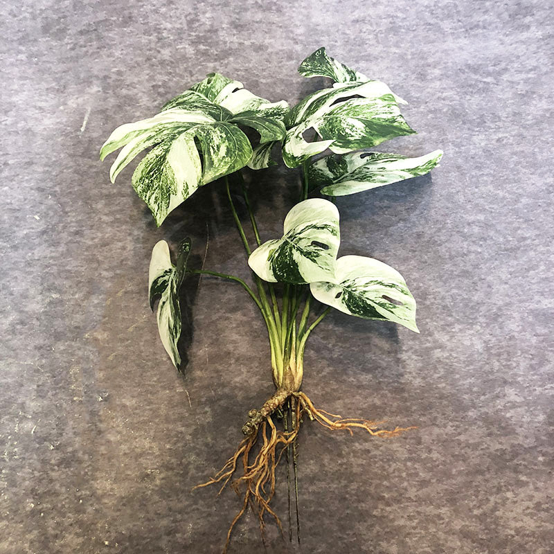 ハワイアン 斑入りモンステラ風フェイクグリーン 観葉植物 人工植物 リアルな葉 室内インテリア