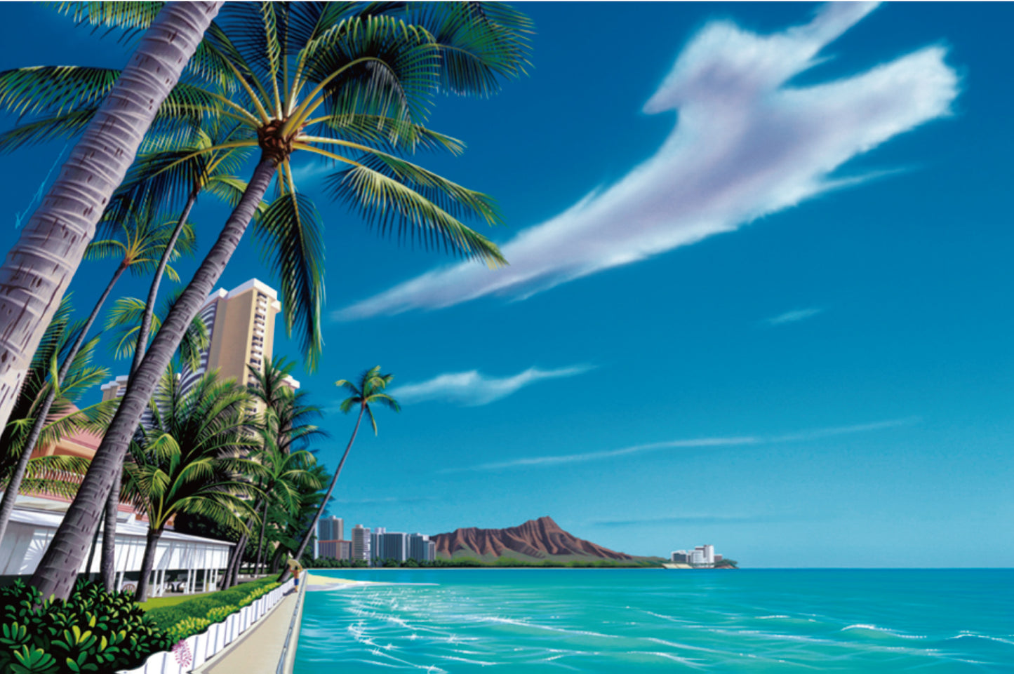 HAWAIIAN MINI CANVAS　WAIKIKI BEACH2015