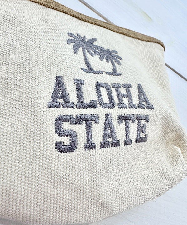 ポーチ／小物入れ／ハワイアン／旅行／刺繍