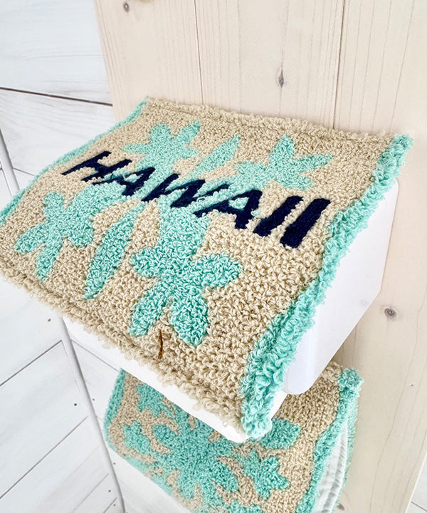 トイレットペーパーホルダー／ハワイアンキルト／刺しゅう／トイレインテリア