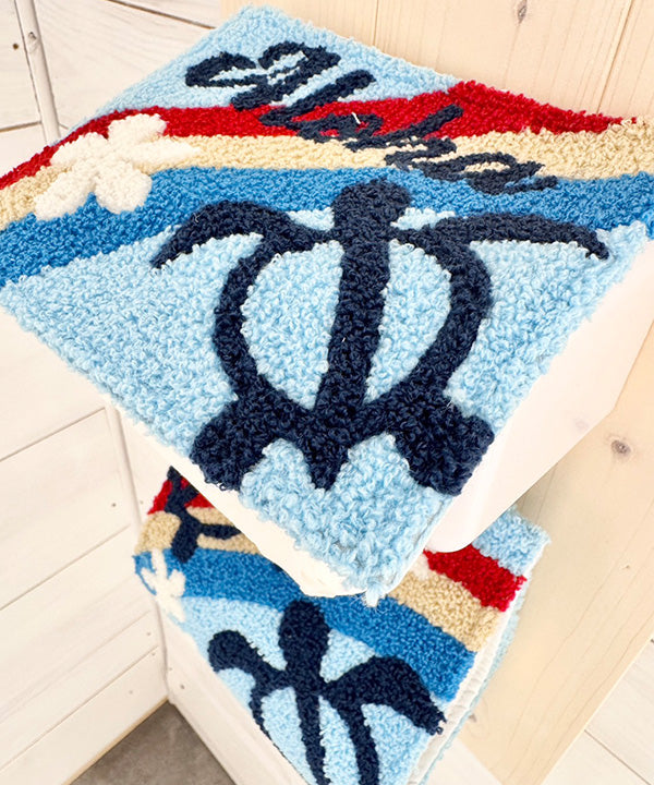 ハワイアン ロールペーパーホルダー ホヌ レインボー 刺しゅう