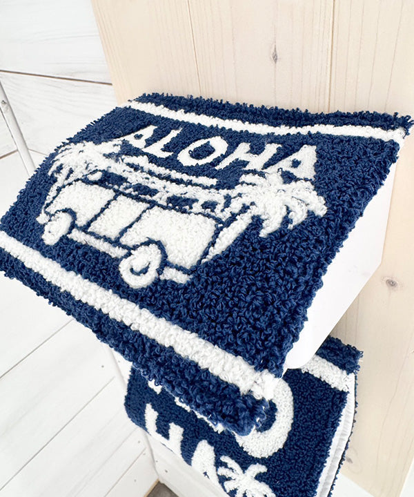 ハワイアン ワーゲンバス ロールペーパーホルダー ALOHA 刺しゅう