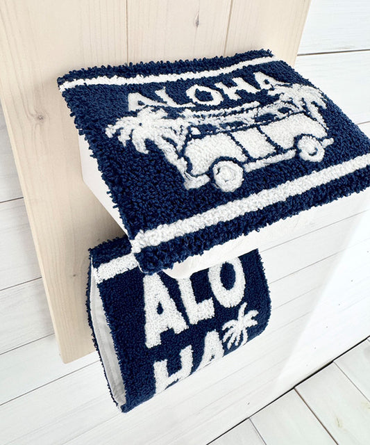 ハワイアン ワーゲンバス ロールペーパーホルダー ALOHA 刺しゅう