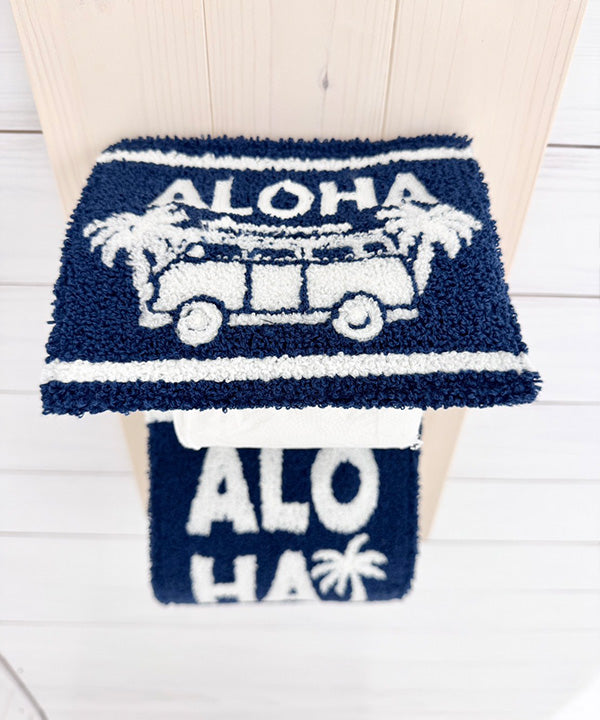 ハワイアン ワーゲンバス ロールペーパーホルダー ALOHA 刺しゅう