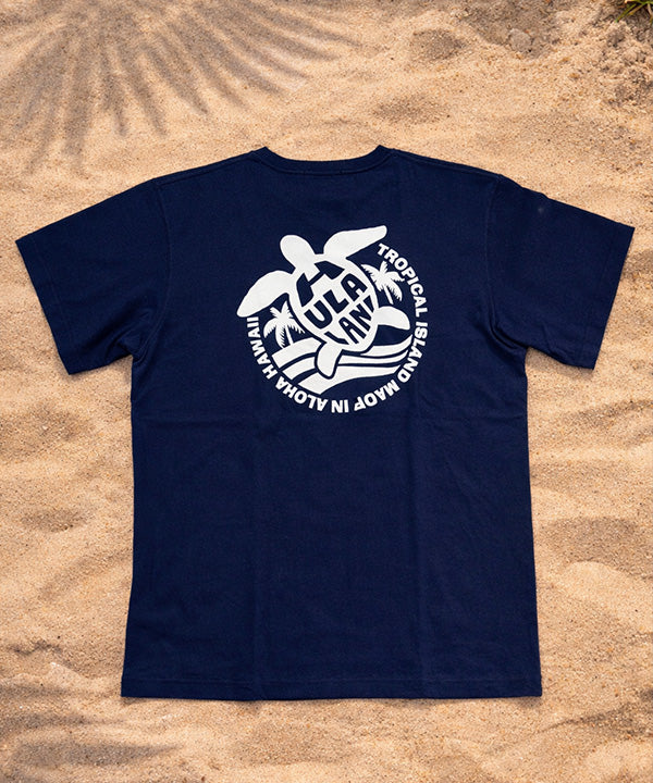 ハワイアンウミガメロゴTシャツ ホワイト HULA LANI
